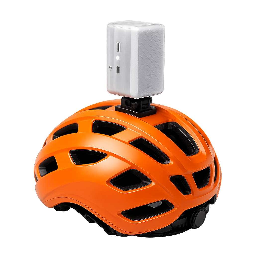 LROX Fahrradhelm mit Sicherheitsmodul aus seitlicher Perspektive